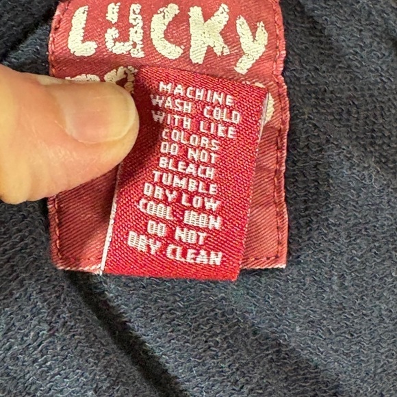 Lucky Navy Hoodie with Fish Design M - Picture 4 of 6